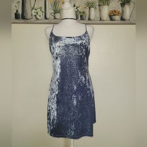Forever 21 - Gray/Blue Casual Suede Short Dress